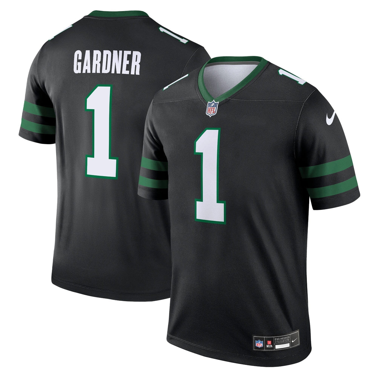 Ahmad Sauce Gardner New York Jets Nike Alternate Legend Jersey - Legacy Black football jersey product view 1