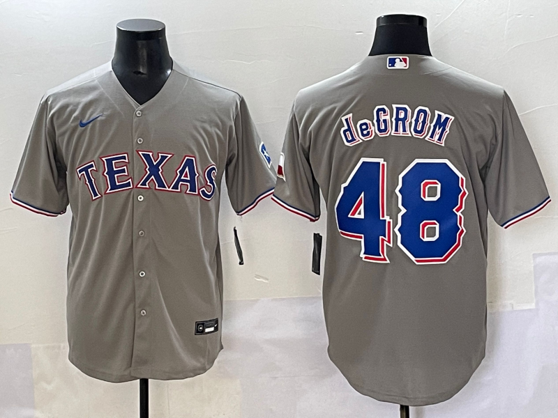 Men's Texas Rangers Jacob deGrom #48 Gray Limited Player Jersey baseball jersey product view 1