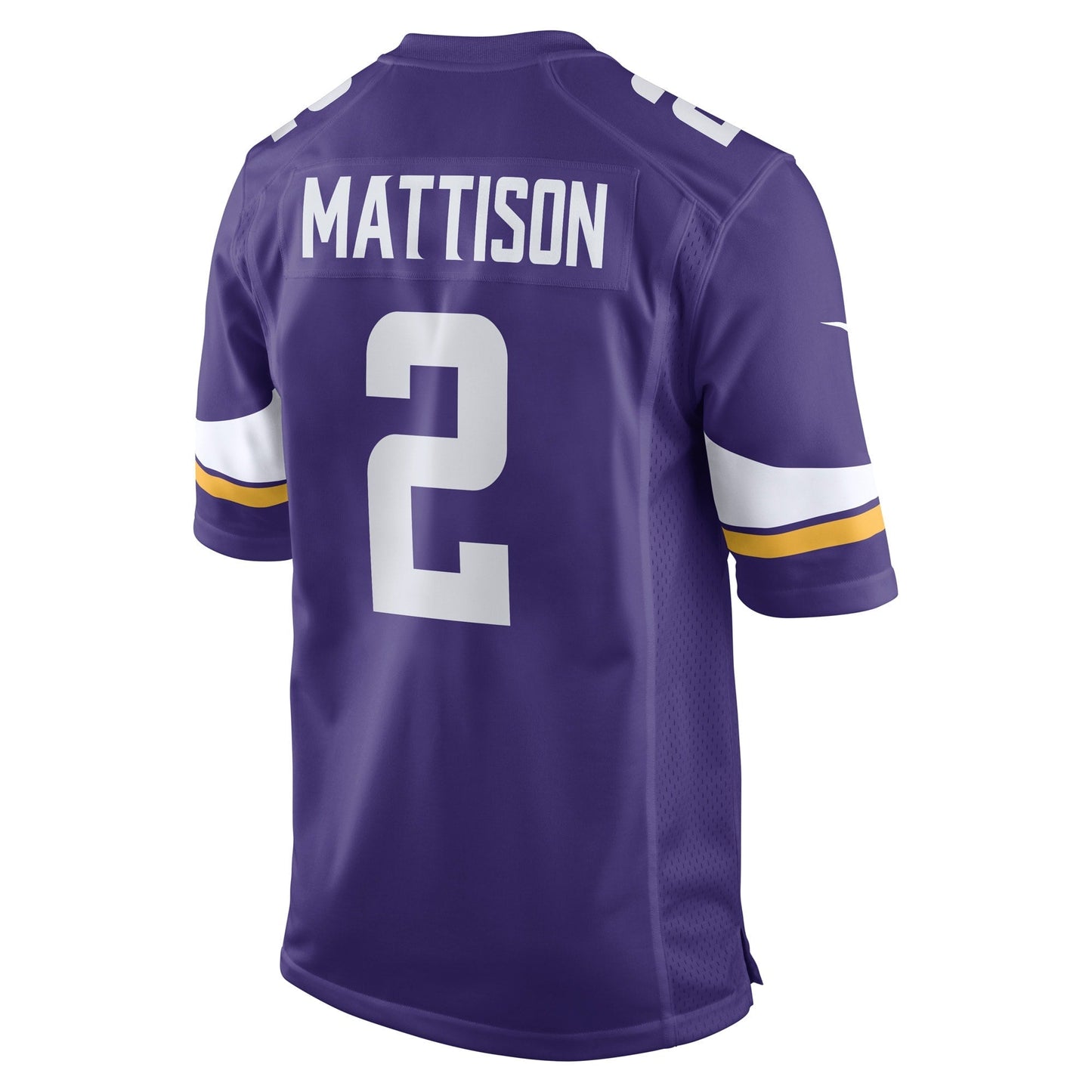 Alexander Mattison Minnesota Vikings Nike Game Jersey - Purple football jersey product view 3
