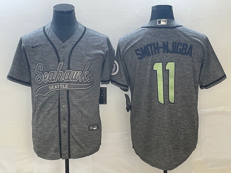 Men's Seattle Seahawks Jaxon Smith-Njigba #11 Gray Player Jersey Joint Edition football jersey product view 1