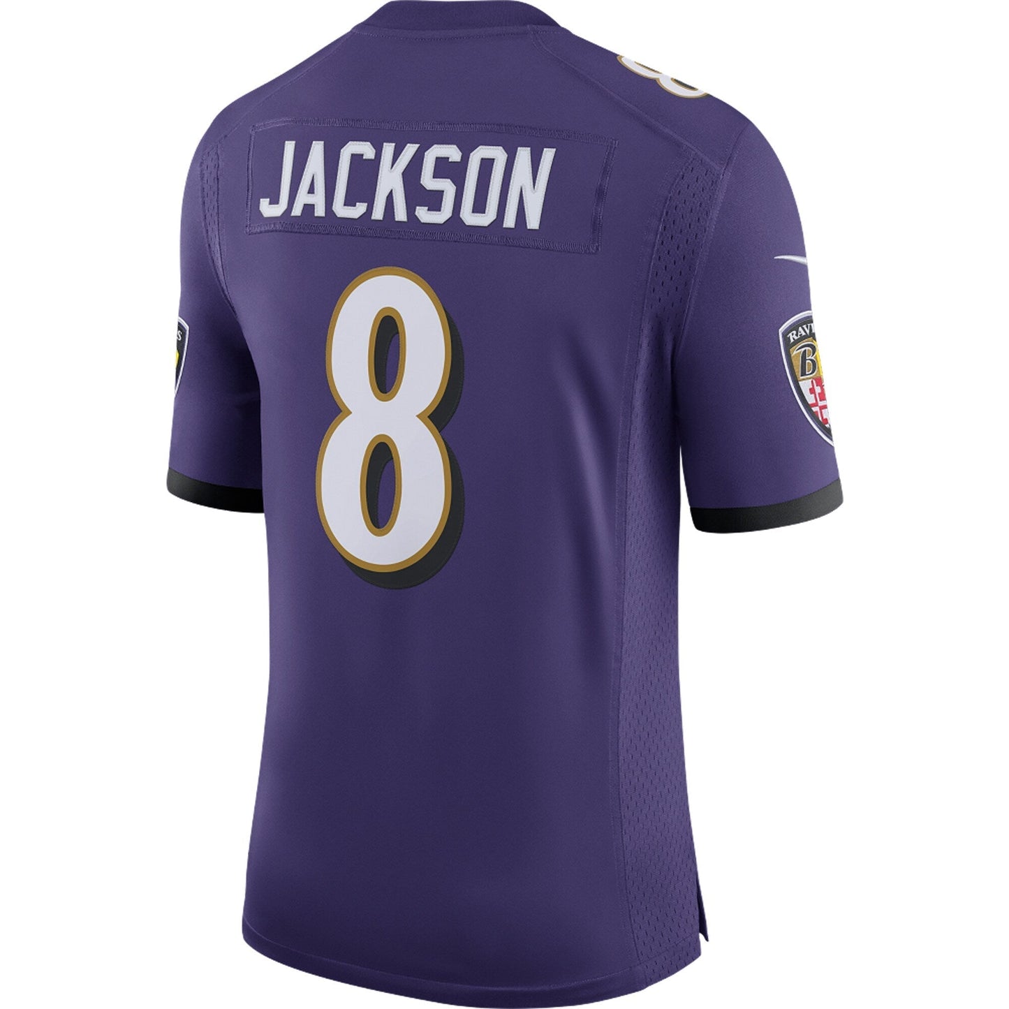 Lamar Jackson Baltimore Ravens Nike Speed Machine Limited Jersey - Purple football jersey product view 3