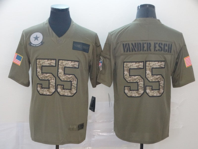 Men's Dallas Cowboys Leighton Vander Esch #55 Brown Player Game Jersey1 football jersey product view 1