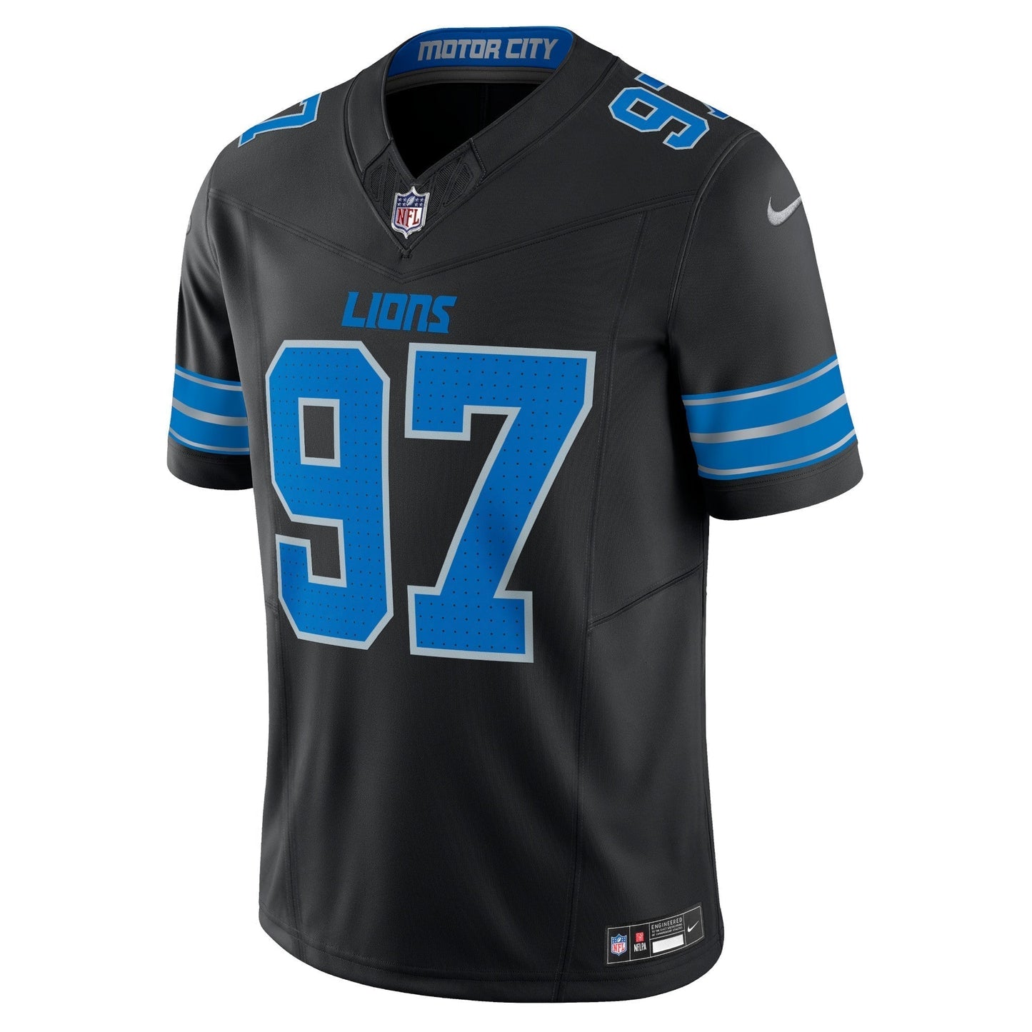 Aidan Hutchinson Detroit Lions Nike 2nd Alternate Vapor F.U.S.E. Limited Jersey - Black football jersey product view 2