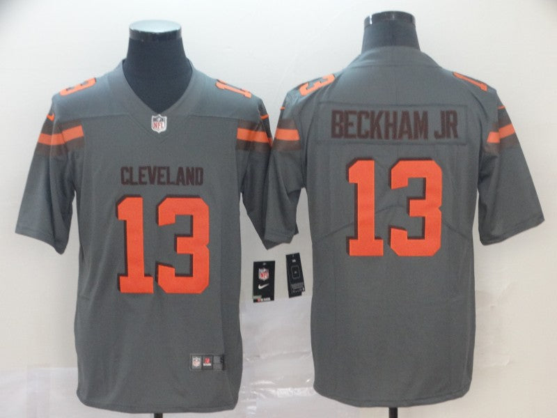 Men's Cleveland Browns Odell Beckham Jr. Gray Inverted Legend Jersey1 football jersey product view 1