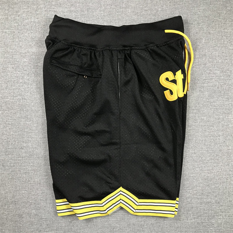 Men's Pittsburgh Steelers Black Pocket Shorts1 football jersey product view 3