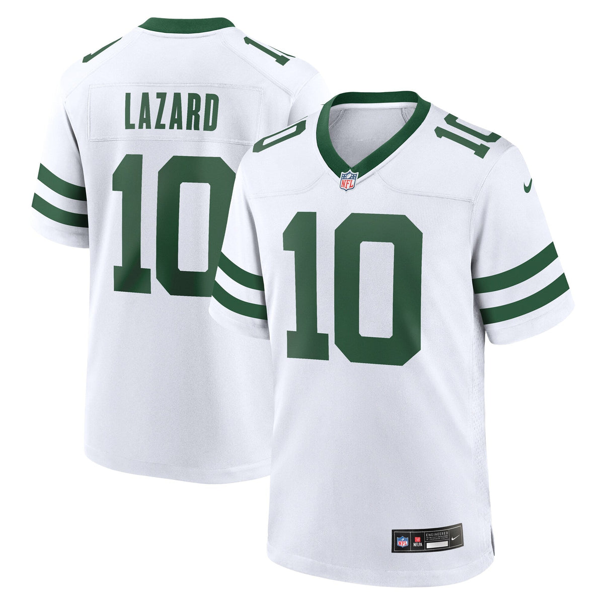 Allen Lazard New York Jets Nike Legacy Game Jersey - White football jersey product view 1