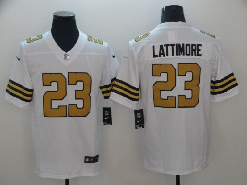 Men's New Orleans Saints Marshon Lattimore #23 White Player Game Jersey1 football jersey product view 1