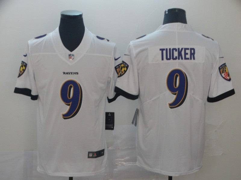 Men's Baltimore Ravens Justin Tucker #9 White Game Player Jersey1 football jersey product view 1