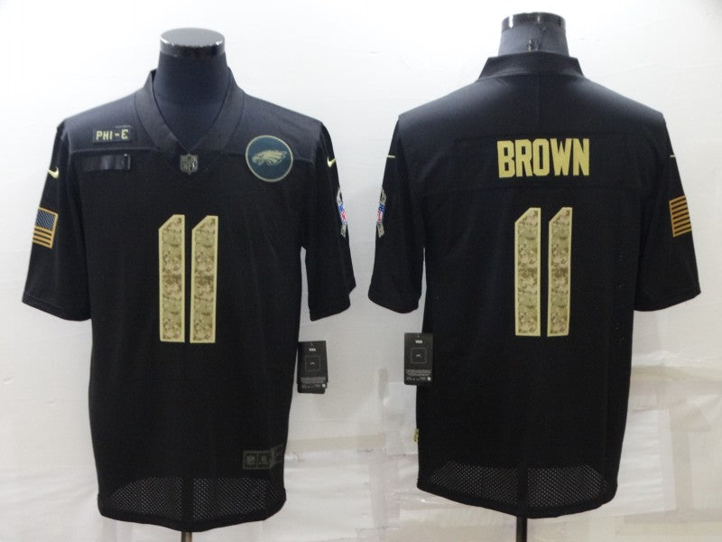 Men's Philadelphia Eagles A.J. Brown #11 Black Player Jersey1 football jersey product view 1