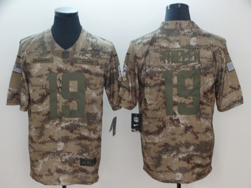 Men's Minnesota Vikings Adam Thielen #19 Camouflage Game Jersey1 football jersey product view 1