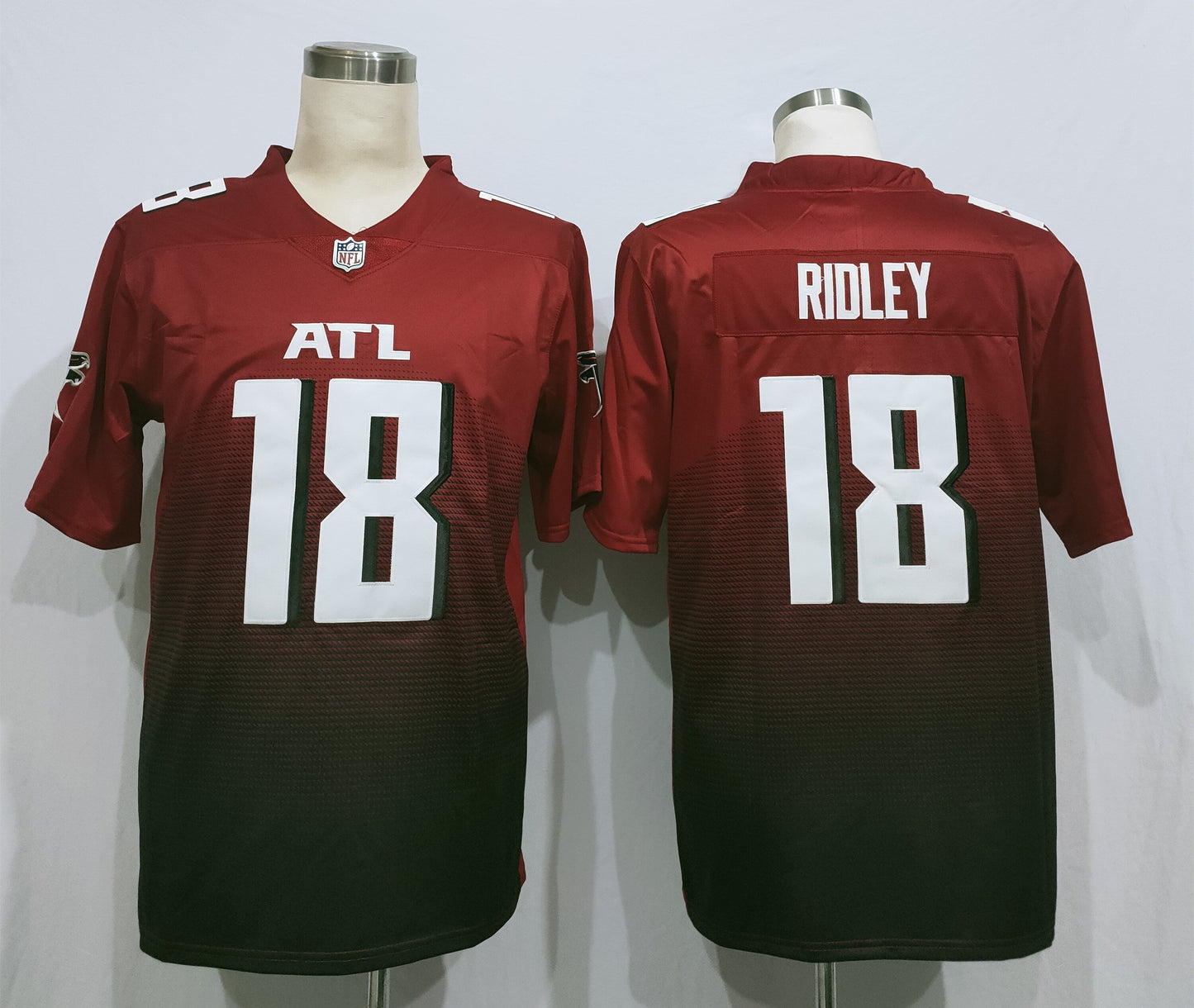 Men's Atlanta Falcons Calvin Ridley #18 Red 2nd Alternate Game Jersey1 football jersey product view 1