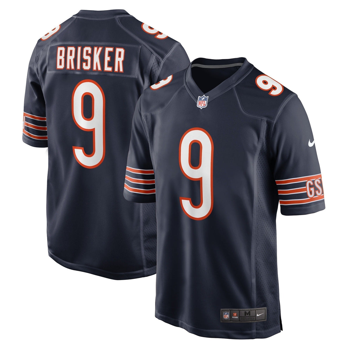 Jaquan Brisker Chicago Bears Nike Game Jersey - Navy football jersey product view 1