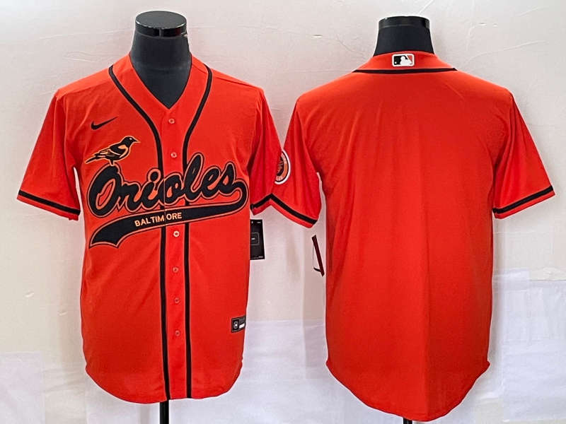 Men's Baltimore Orioles Orange Replica Blank Jersey1 Joint Edition baseball jersey product view 1