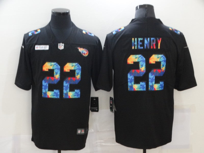 Men's Tennessee Titans Derrick Henry #22 Black Player Game Jersey1 football jersey product view 1