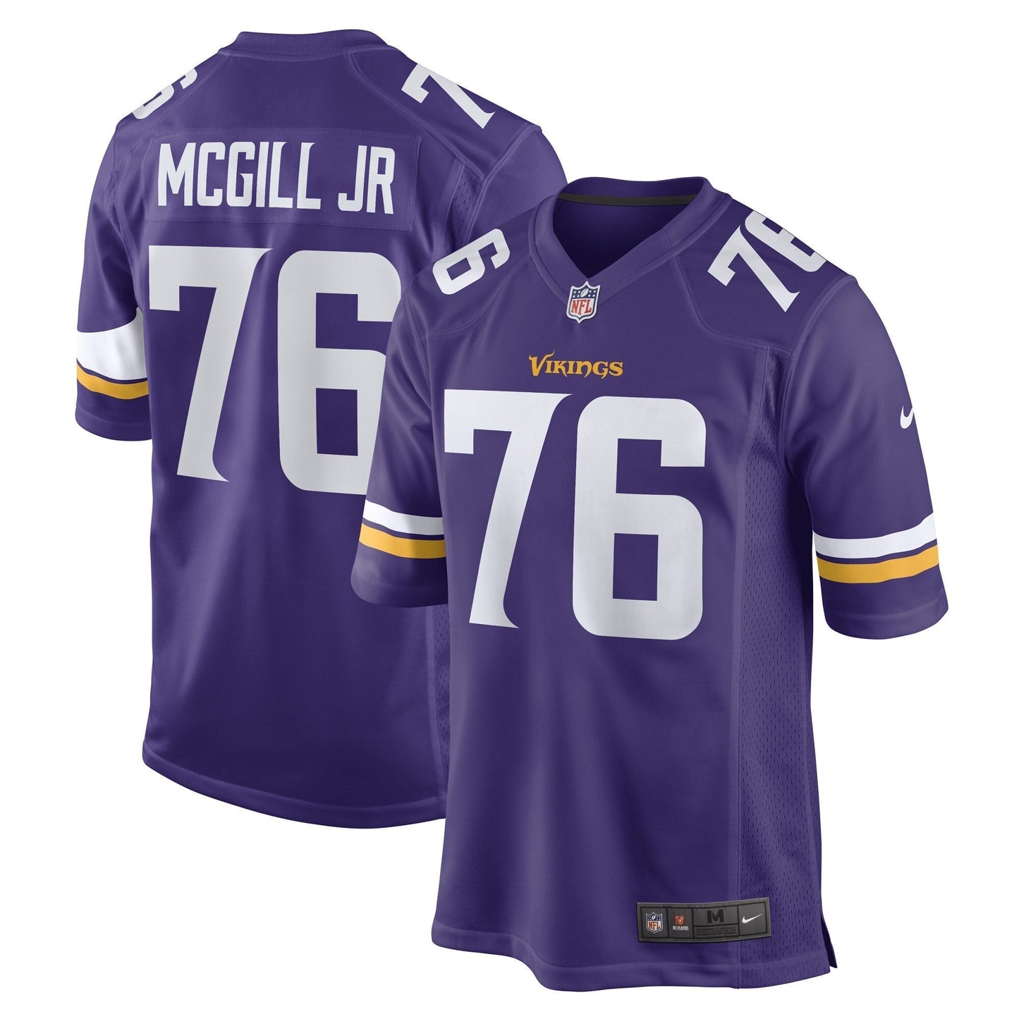 T.Y. McGill Jr. Minnesota Vikings Nike Game Jersey - Purple football jersey product view 1