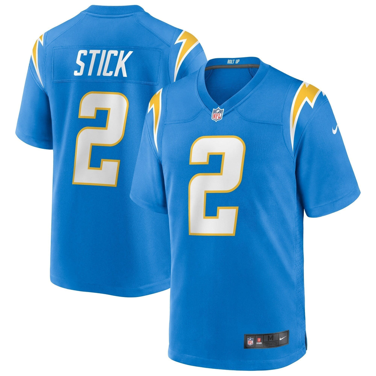 Easton Stick Los Angeles Chargers Nike Game Jersey - Powder Blue football jersey product view 1