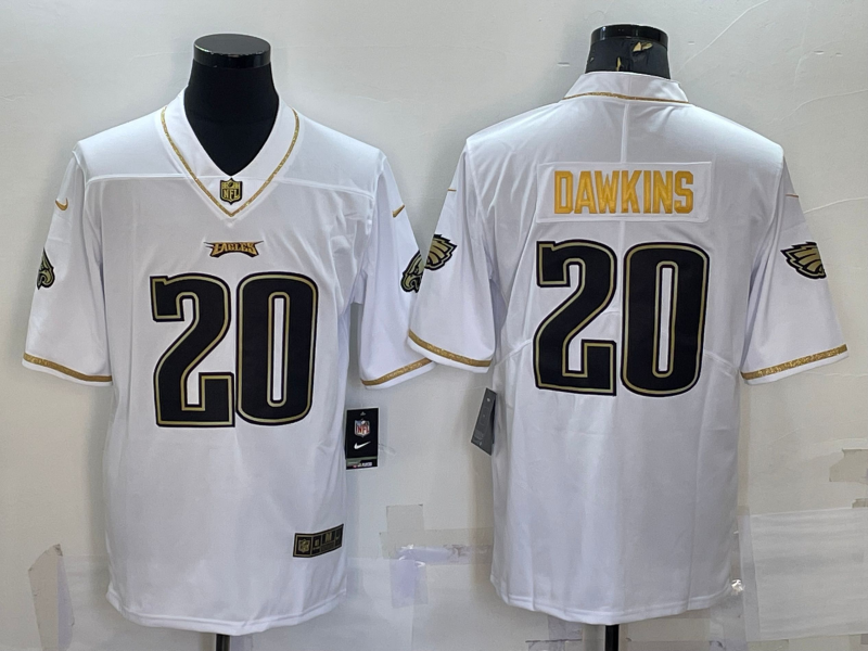 Men's Philadelphia Eagles Brian Dawkins #20 White Player Game Jersey1 football jersey product view 1