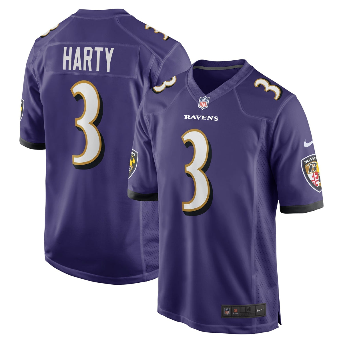 Deonte Harty Baltimore Ravens Nike Team Game Jersey - Purple football jersey product view 1