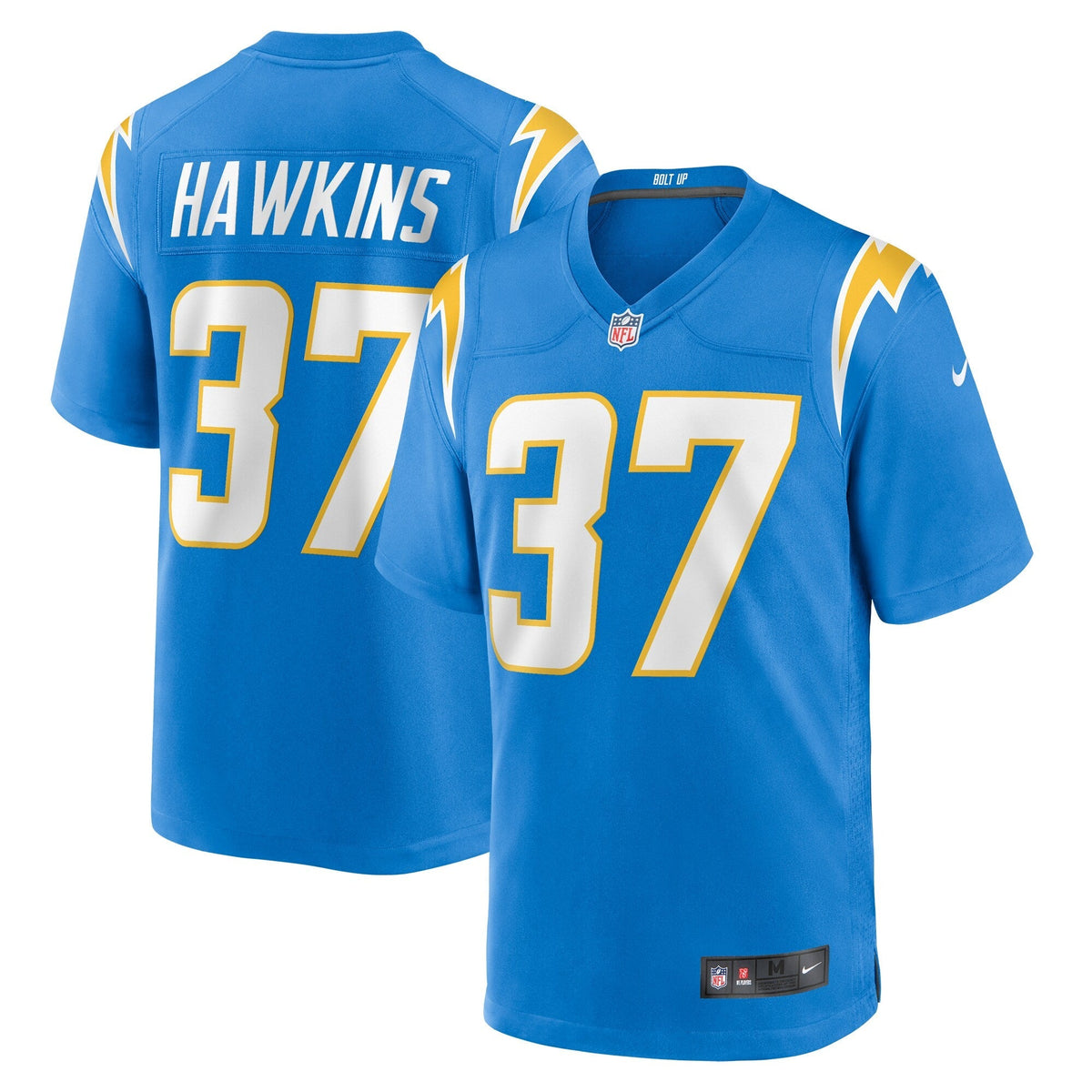 Jaylinn Hawkins Los Angeles Chargers Nike Game Jersey - Powder Blue football jersey product view 1