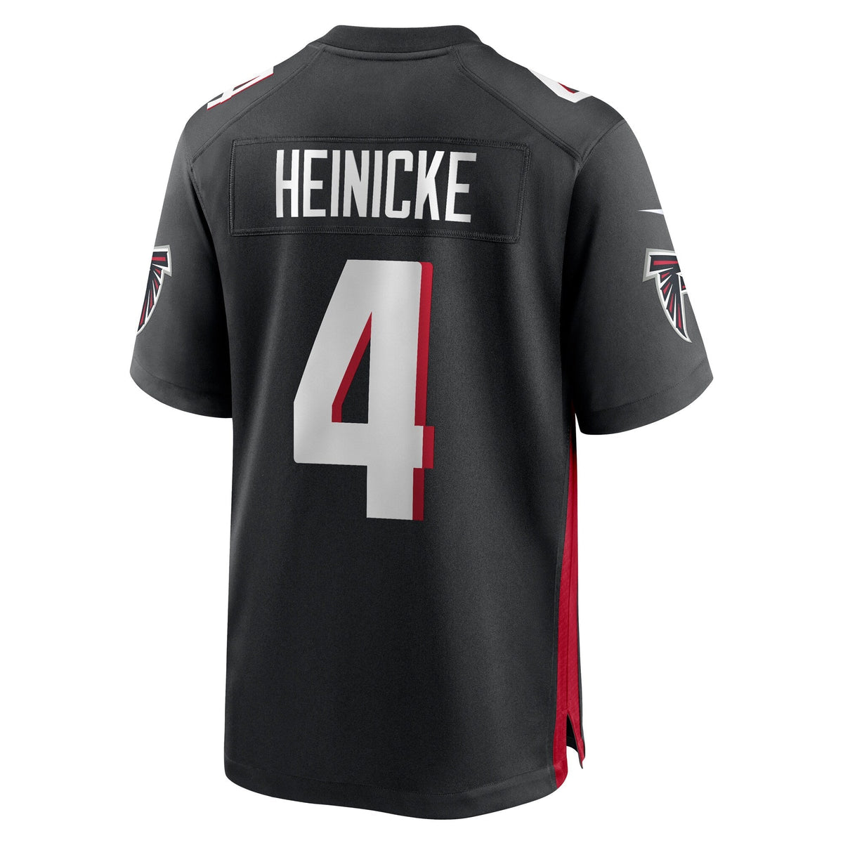 Taylor Heinicke Atlanta Falcons Nike Game Jersey - Black football jersey product view 3