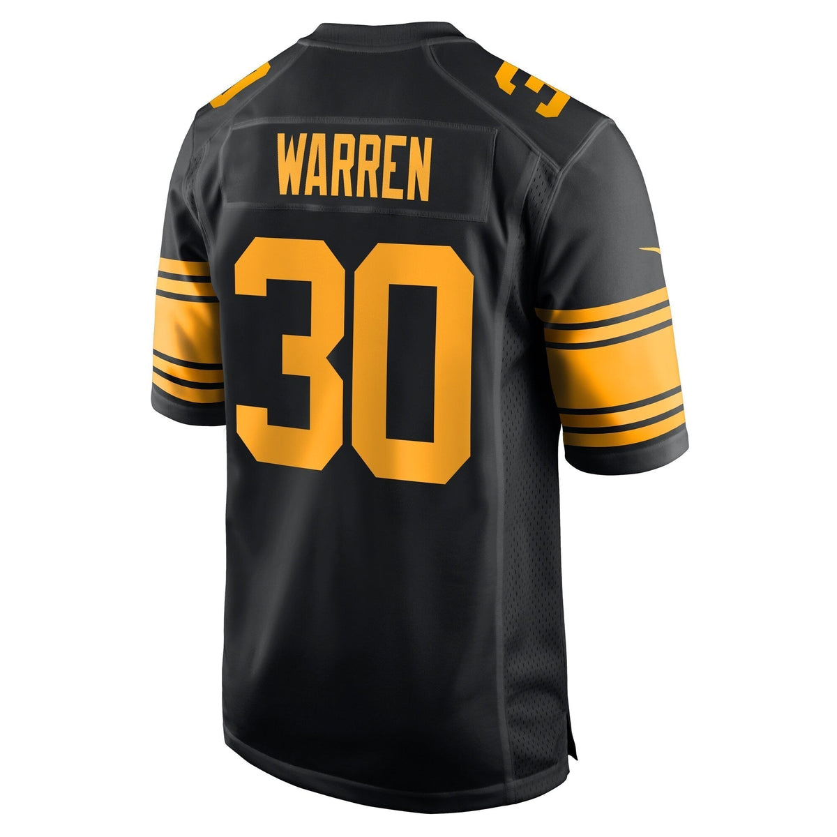 Jaylen Warren Pittsburgh Steelers Nike Alternate Game Jersey - Black football jersey product view 3