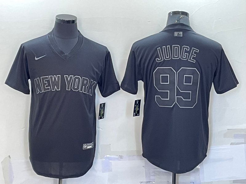 Men's New York Yankees Aaron Judge #99 Black Alternate Game Jersey1 baseball jersey product view 1