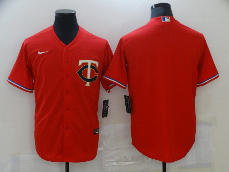 Men's Minnesota Twins Red Alternate Replica Team Blank Jersey1 baseball jersey product view 1
