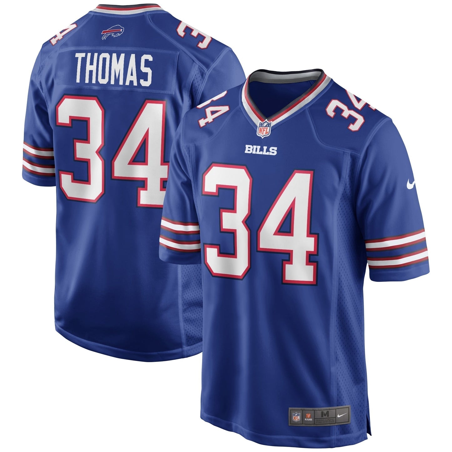 Thurman Thomas Buffalo Bills Nike Game Retired Jersey - Royal football jersey product view 1