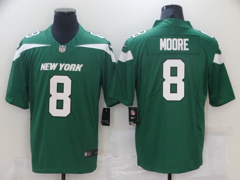 Men's New York Jets Elijah Moore #8 Gotham Green Game Jersey1 football jersey product view 1