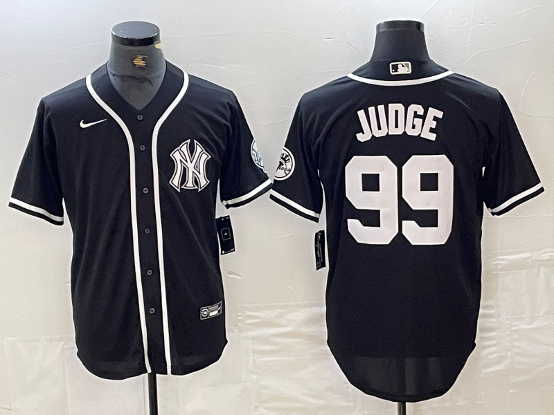 Men's New York Yankees Aaron Judge #99 Black Limited Jersey1 baseball jersey product view 1