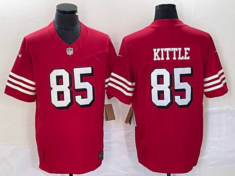 Men's San Francisco 49ers George Kittle #85 Red Vapor Limited Jersey1 football jersey product view 1