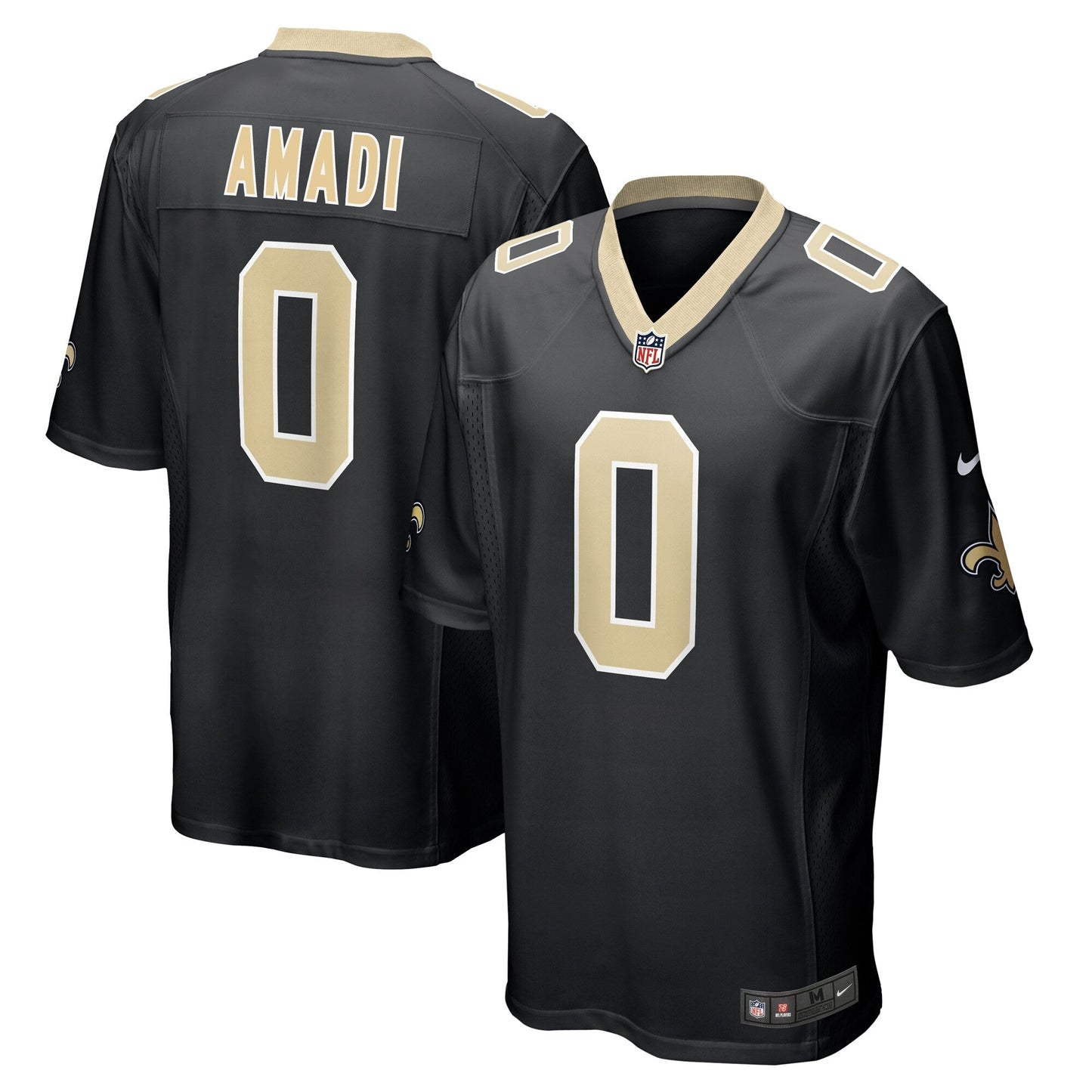 Ugo Amadi New Orleans Saints Nike Team Game Jersey - Black football jersey product view 1