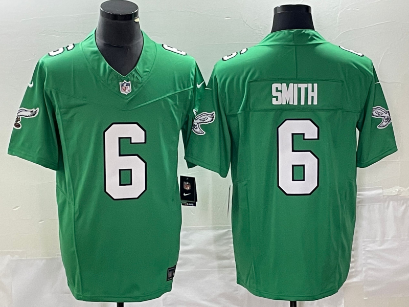 Men's Philadelphia Eagles DeVonta Smith #6 Kelly Green Game Jersey1 football jersey product view 1