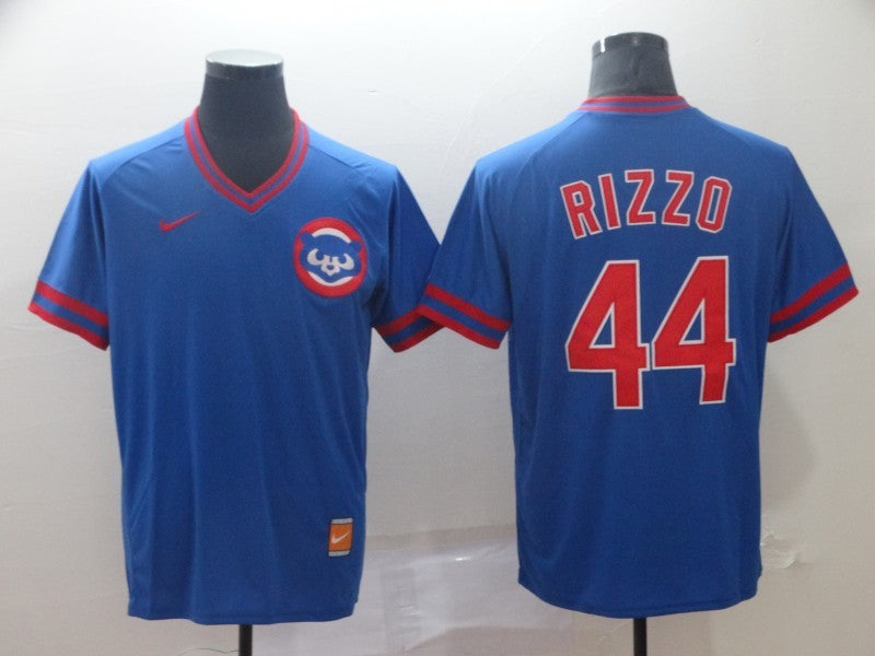 Men's Chicago Cubs Anthony Rizzo #44 Blue Stitched Jersey1 baseball jersey product view 1