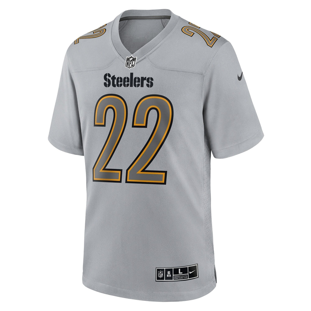 Najee Harris Pittsburgh Steelers Nike Atmosphere Fashion Game Jersey - Gray football jersey product view 2