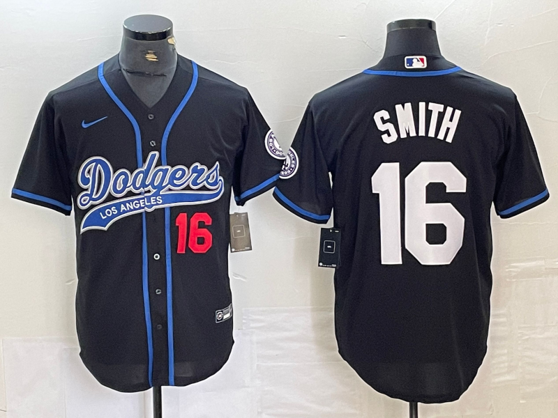 Men's Los Angeles Dodgers Will Smith #16 Black Player Jersey1 Joint Edition baseball jersey product view 1