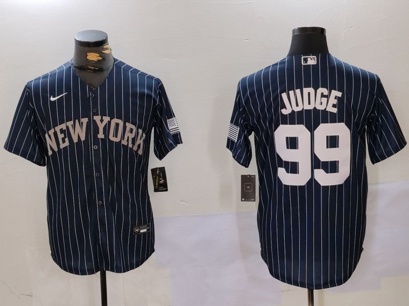 Men's New York Yankees Aaron Judge #99 Navy Player Jersey1 baseball jersey product view 1