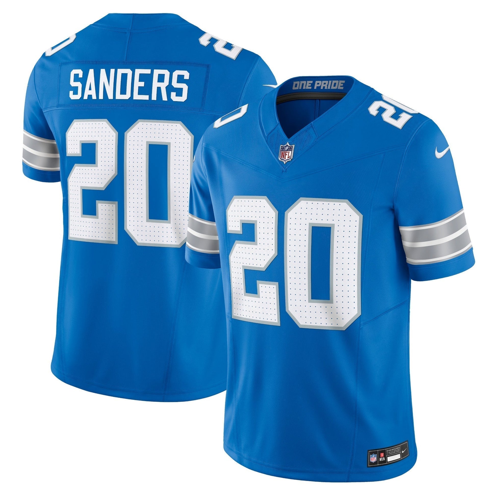 Barry Sanders Detroit Lions Nike Vapor F.U.S.E. Limited Jersey - Blue football jersey product view 1