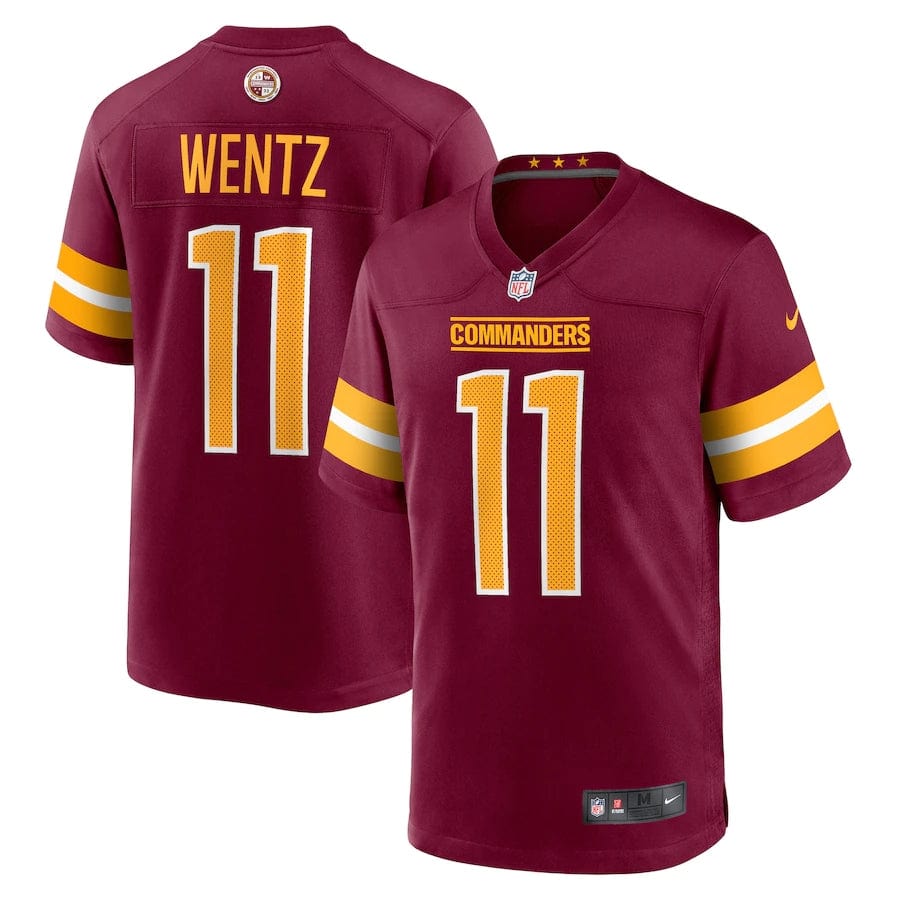 Cason Wentz Washington Commanders Jersey football jersey product view 1