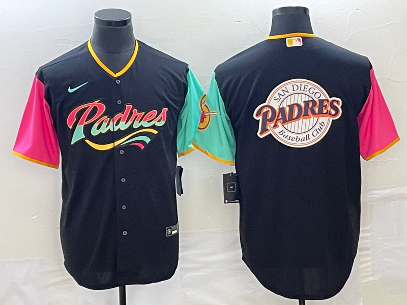 Men's San Diego Padres Black City Connect Replica Player Jersey baseball jersey product view 1