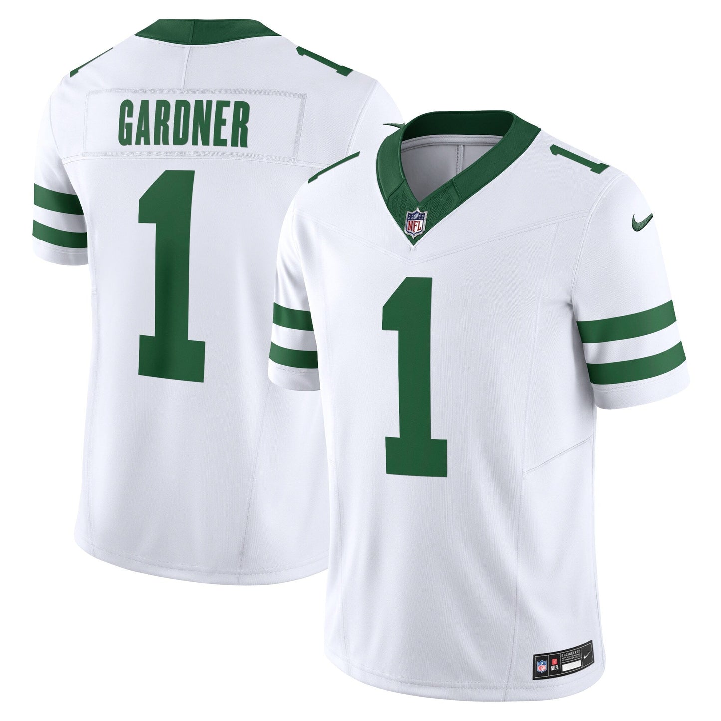 Ahmad Sauce Gardner New York Jets Nike Vapor F.U.S.E. Limited Jersey - Legacy White football jersey product view 1