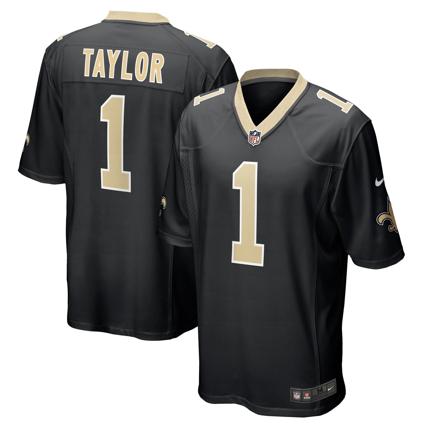 Alontae Taylor New Orleans Saints Nike Team Game Jersey - Black football jersey product view 1