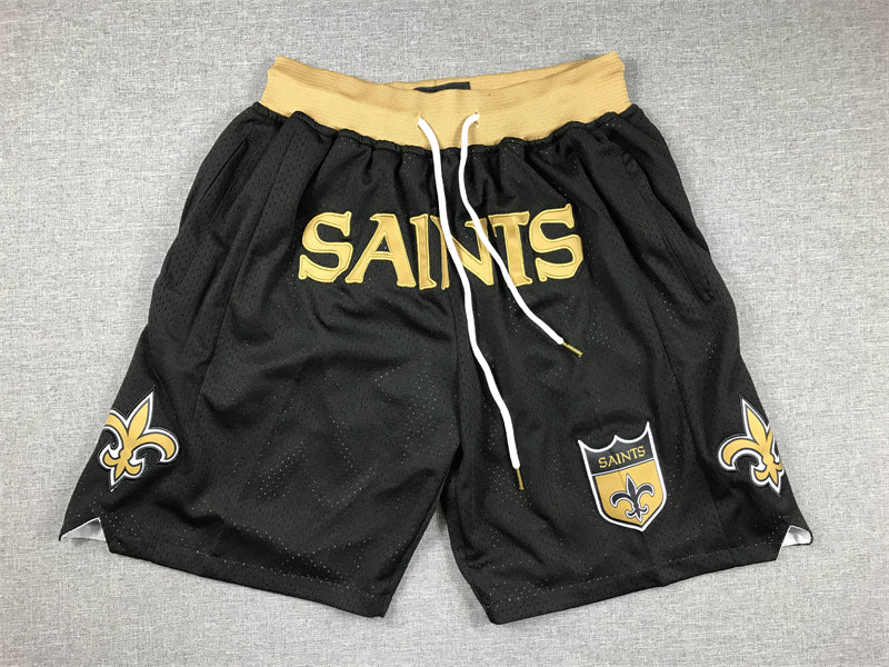 Men's New Orleans Saints Black Pocket Shorts1 football jersey product view 1