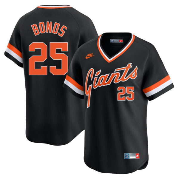 Barry Bonds San Francisco Giants Cooperstown Collection Jersey - Black baseball jersey product view 1