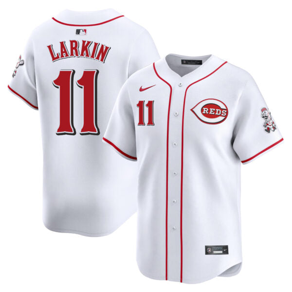 Barry Larkin Cincinnati Reds Home Limited Jersey - White baseball jersey product view 1
