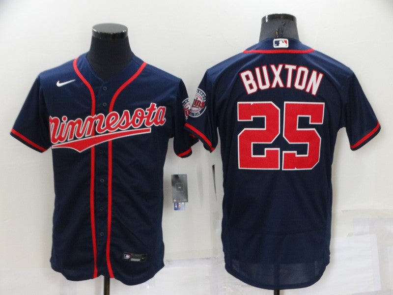 Men's Minnesota Twins Byron Buxton #25 Navy Replica Player Jersey1 baseball jersey product view 1