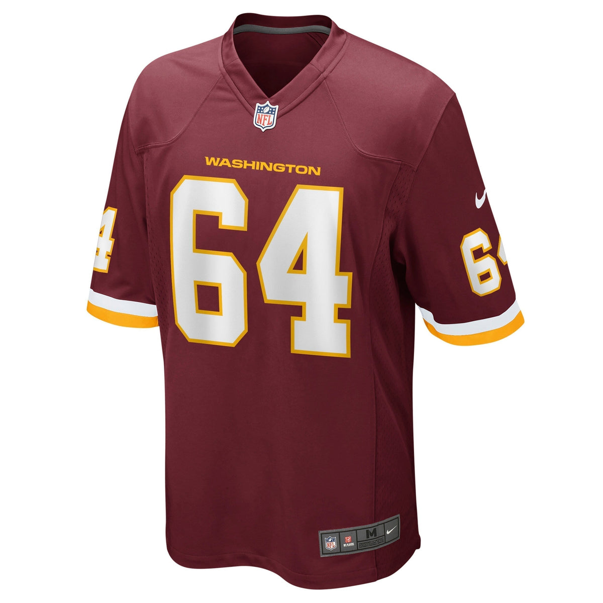 David Bada Washington Football Team Nike Game Jersey - Burgundy football jersey product view 2