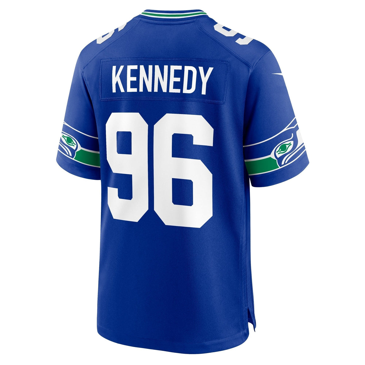 Cortez Kennedy Seattle Seahawks Nike Throwback Retired Game Jersey - Royal football jersey product view 3
