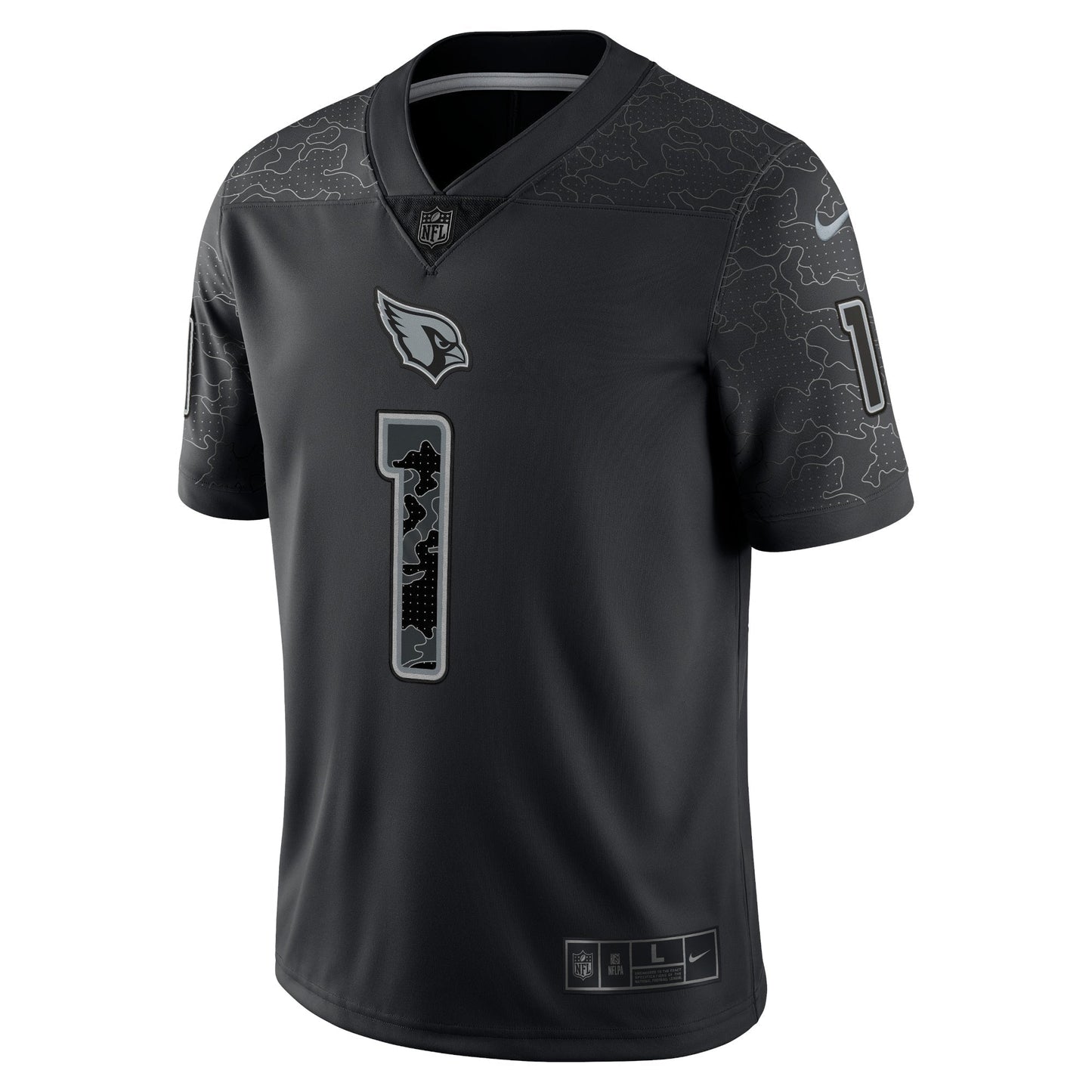 Kyler Murray Arizona Cardinals Nike RFLCTV Limited Jersey - Black football jersey product view 3