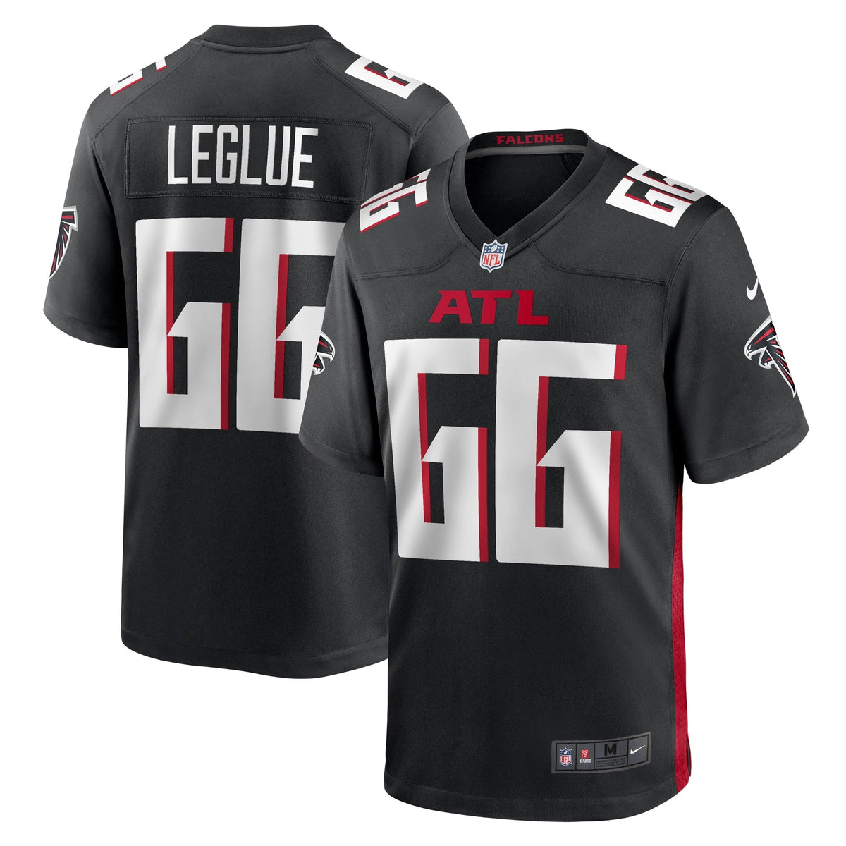 John Leglue Atlanta Falcons Nike Team Game Jersey - Black football jersey product view 1